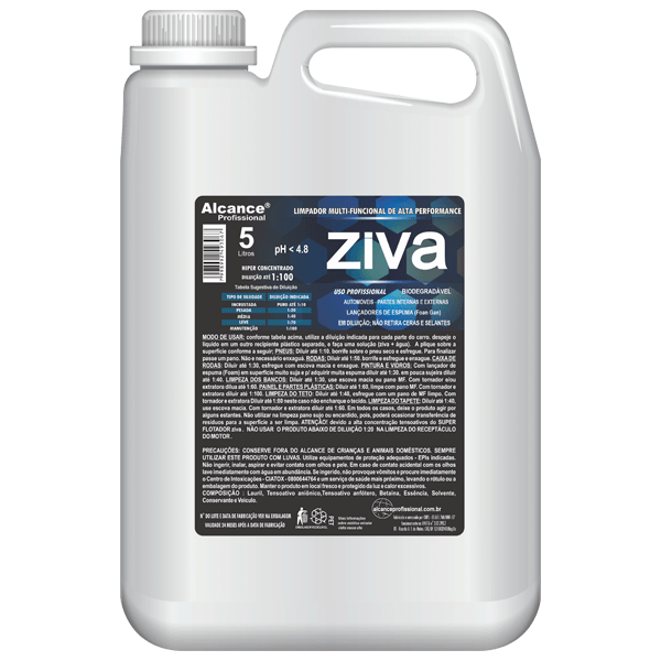 ZIVA 5L MULTIFUNCIONAL DE ALTA PERFORMANCE APC CONCENTRADO 1/100 - ALCANCE
