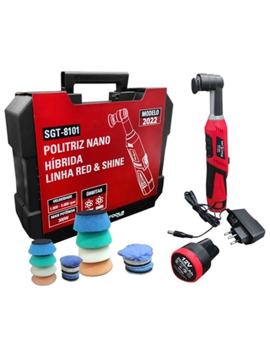 POLITRIZ NANO HÍBRIDA RED&SHINE BIVOLT 300W 12V - SGT TOOLS