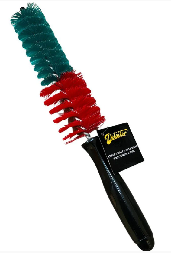 ESCOVA LIMPEZA DE RODAS PEQUENA (VERDE/VERMELHA) - DETAILER