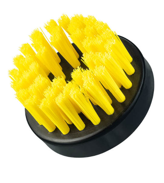 ESCOVA LIMPA ESTOFADOS AMARELA MÉDIA 80MM - AUTOCRAZY