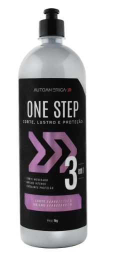 ONE STEP 1KG - COMPOSTO POLIDOR 3 EM 1 (CORTE, LUSTRO E PROTEÇÃO) - AUTOAMERICA