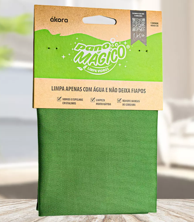PANO MÁGICO LIMPA VIDROS - ÁKORA