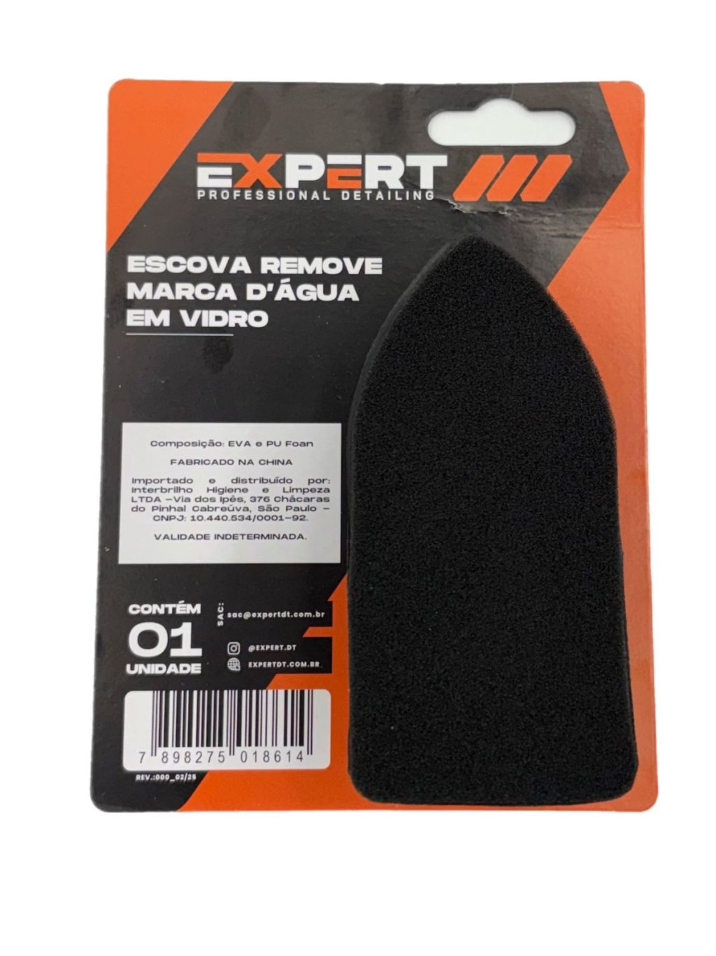 ESCOVA REMOVE MARCA D'ÁGUA EM VIDRO - EXPERT