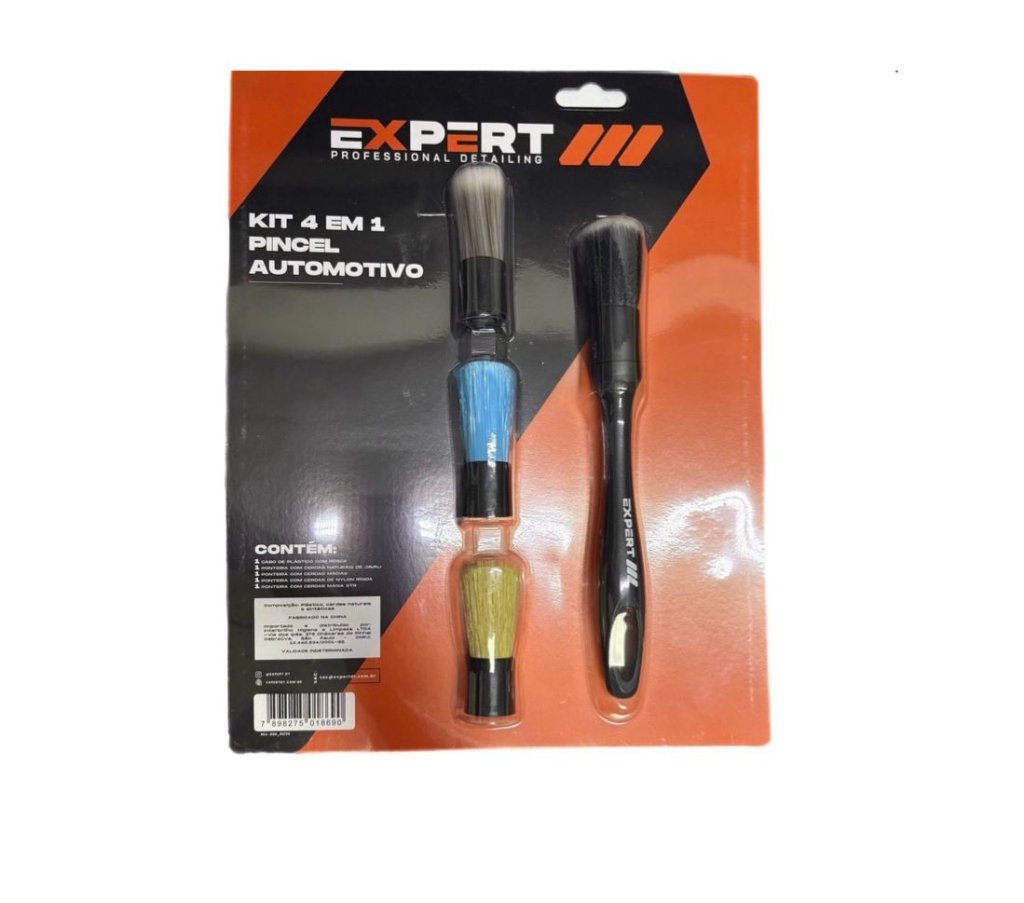 KIT 4 EM 1 PINCEL AUTOMOTIVO - EXPERT