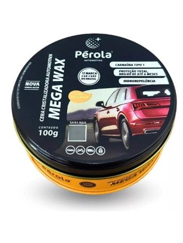 Cera Cristalizadora Com Aplicador 250g - Mega Wax - Pérola