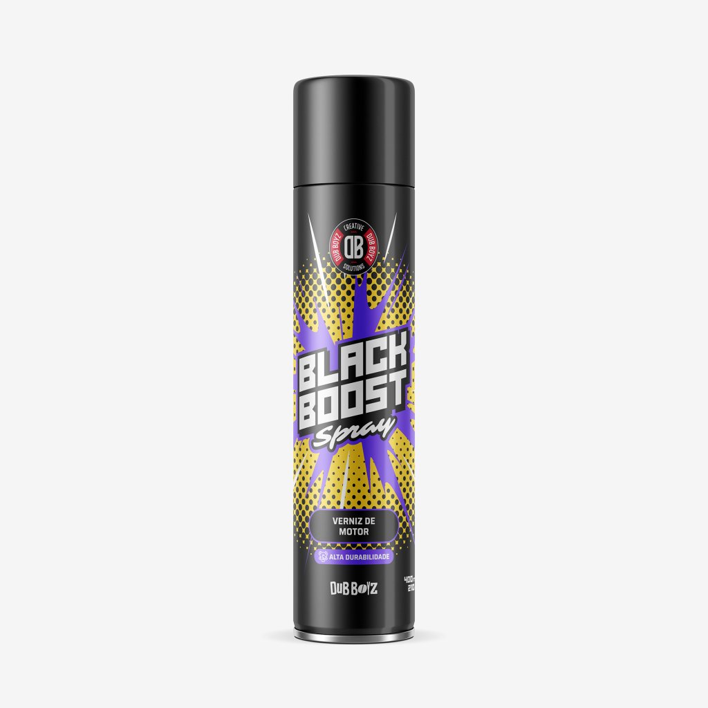  VERNIZ DE MOTOR BLACK BOOST SPRAY 400g/210ml - DUB BOYZ