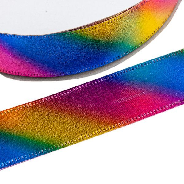 Fita Gorgurão Metalizada n°9 Limport MULTICOR 38mm 03mt