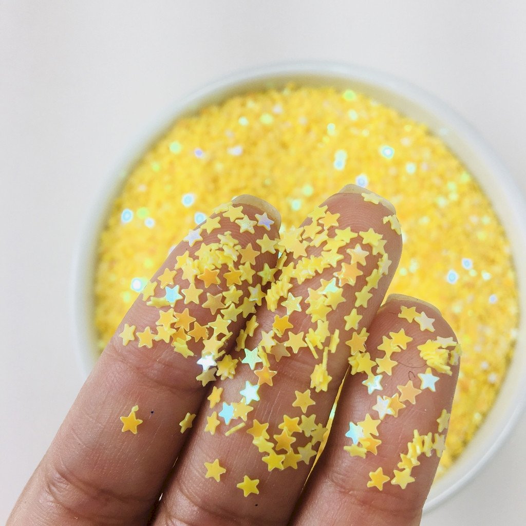  Confete Estrela Yama Amarelo Ref:162229 3mm 20g