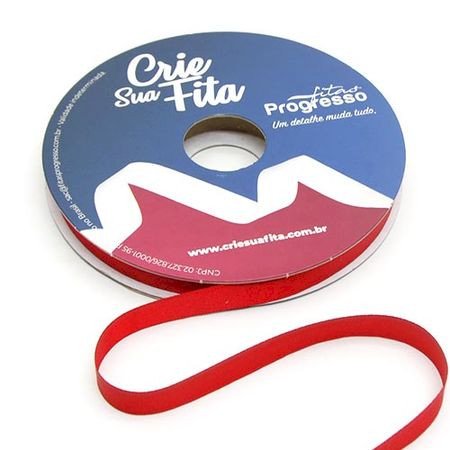 Fita Cetim CrieSuaFita n°2 cor209-VERMELHO 10mm 50mt