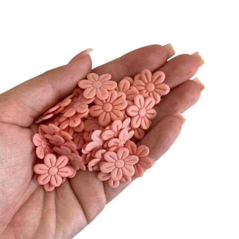 Rosa Tecido Silvano Flores SALMÃO 100und