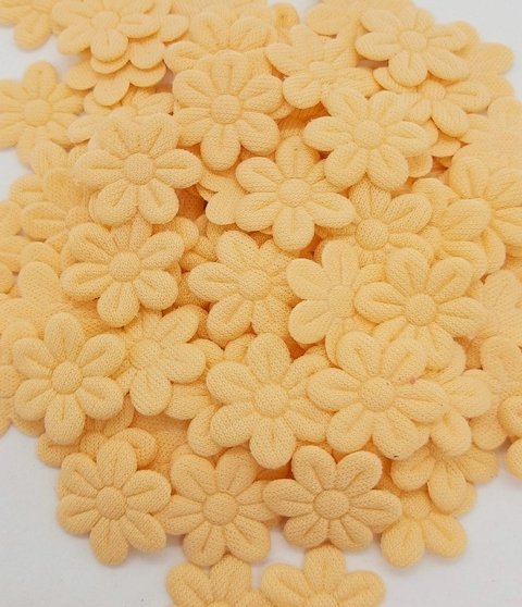 Rosa Tecido Silvano Flores AMARELO BAUNILHA 100und