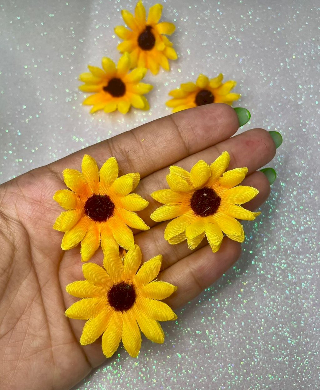 Aplique Girassol Artificial Ref:161023 4cm 06und