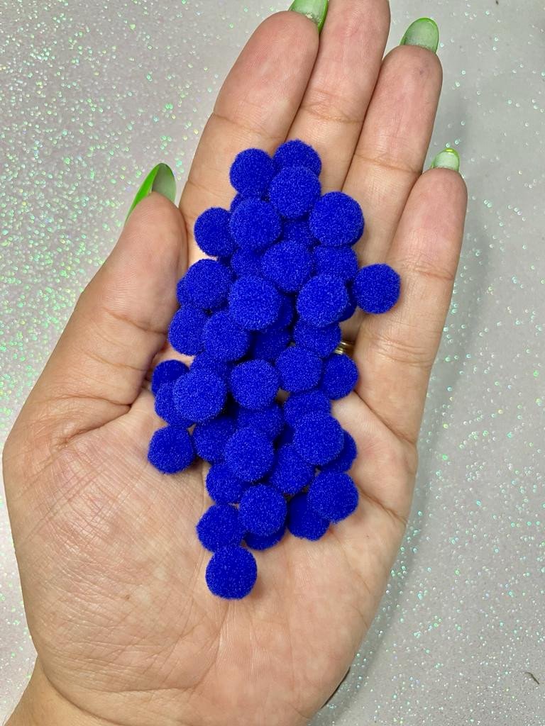 Pompom pp Yama Poliamida Ref2232 AZUL ROYAL 10mm 100und
