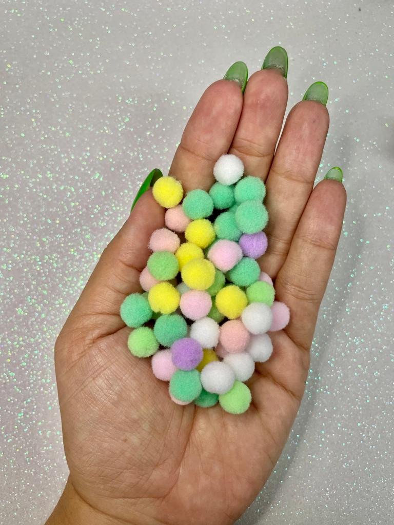 Pompom pp Yama Poliamida Ref2232 COLOR CLARO 10mm 100und