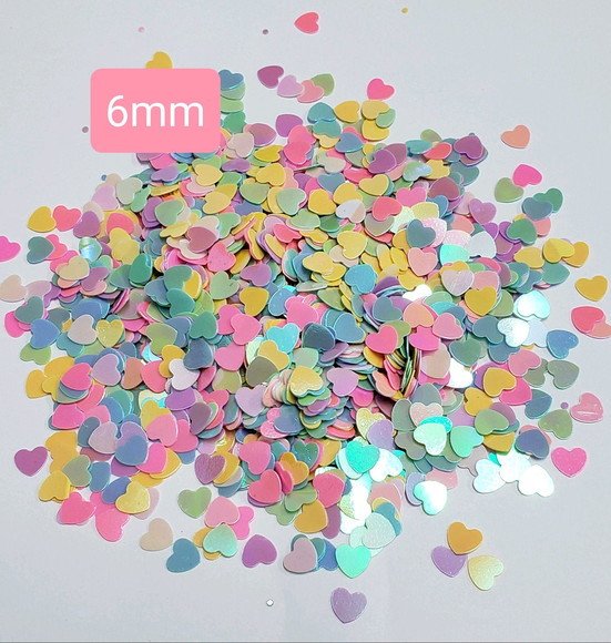 Confete CORAÇÃO JpImport CandyColor Ref:22303 6mm 20g