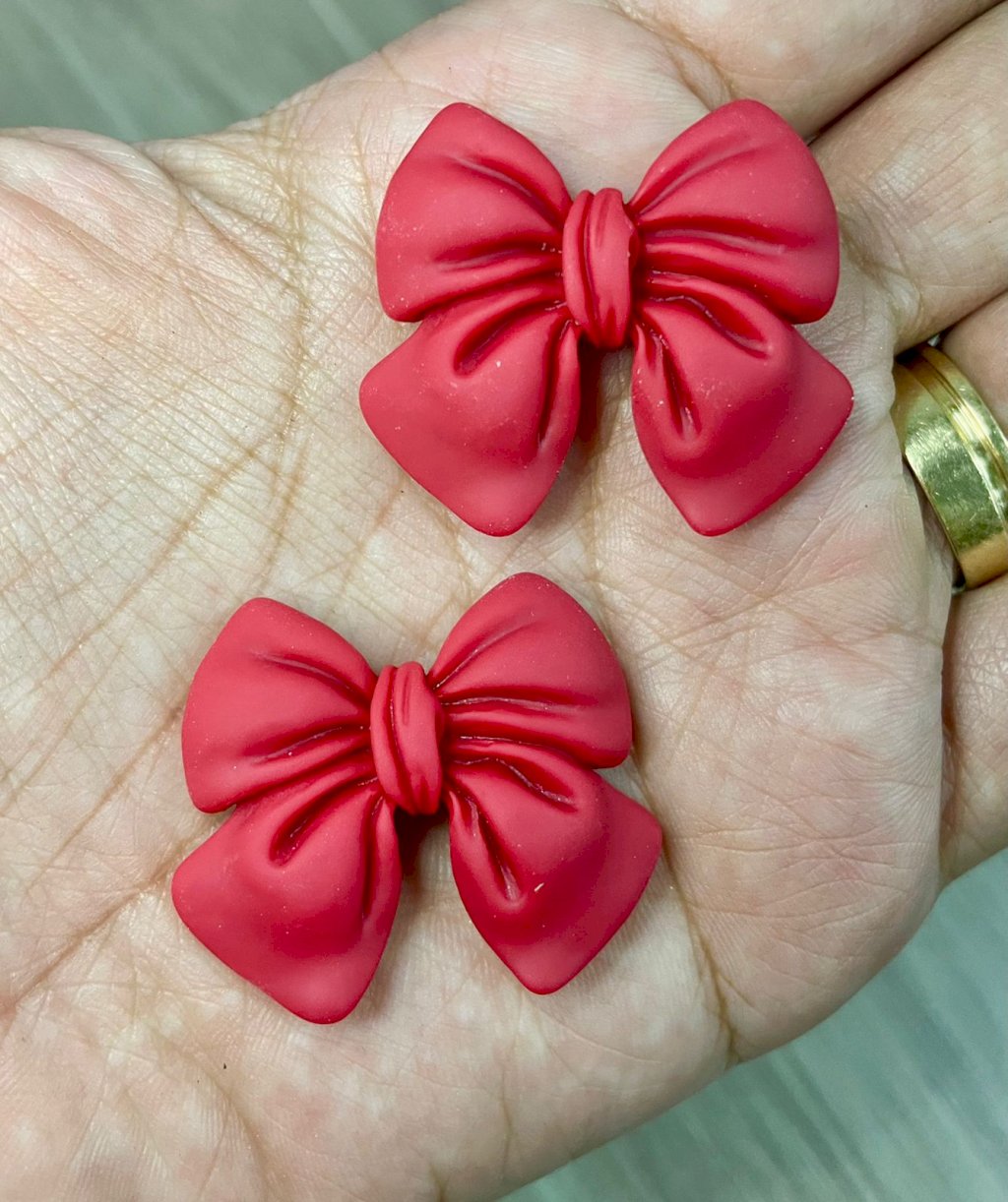 Aplique Laço Resina JpImport Ref:184612 VERMELHO 02und