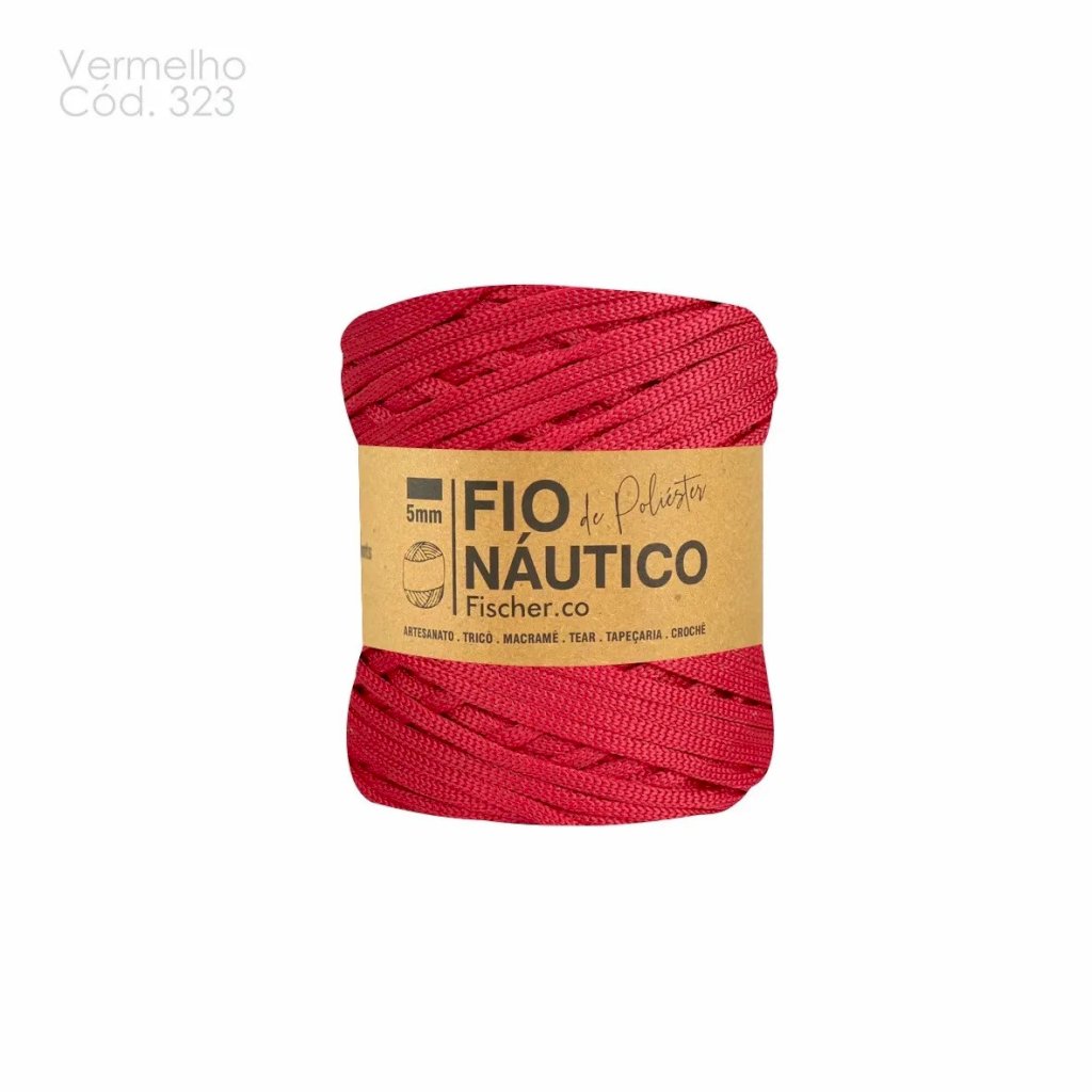 Fio Naútico Fischer Cor23-VERMELHO 5mm 200mt