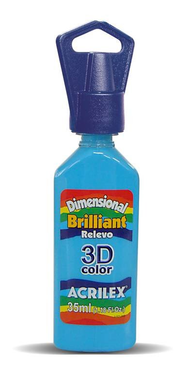 Tinta Dimensional Brilliant Acrilex 503-AZUL CELESTE 35ml
