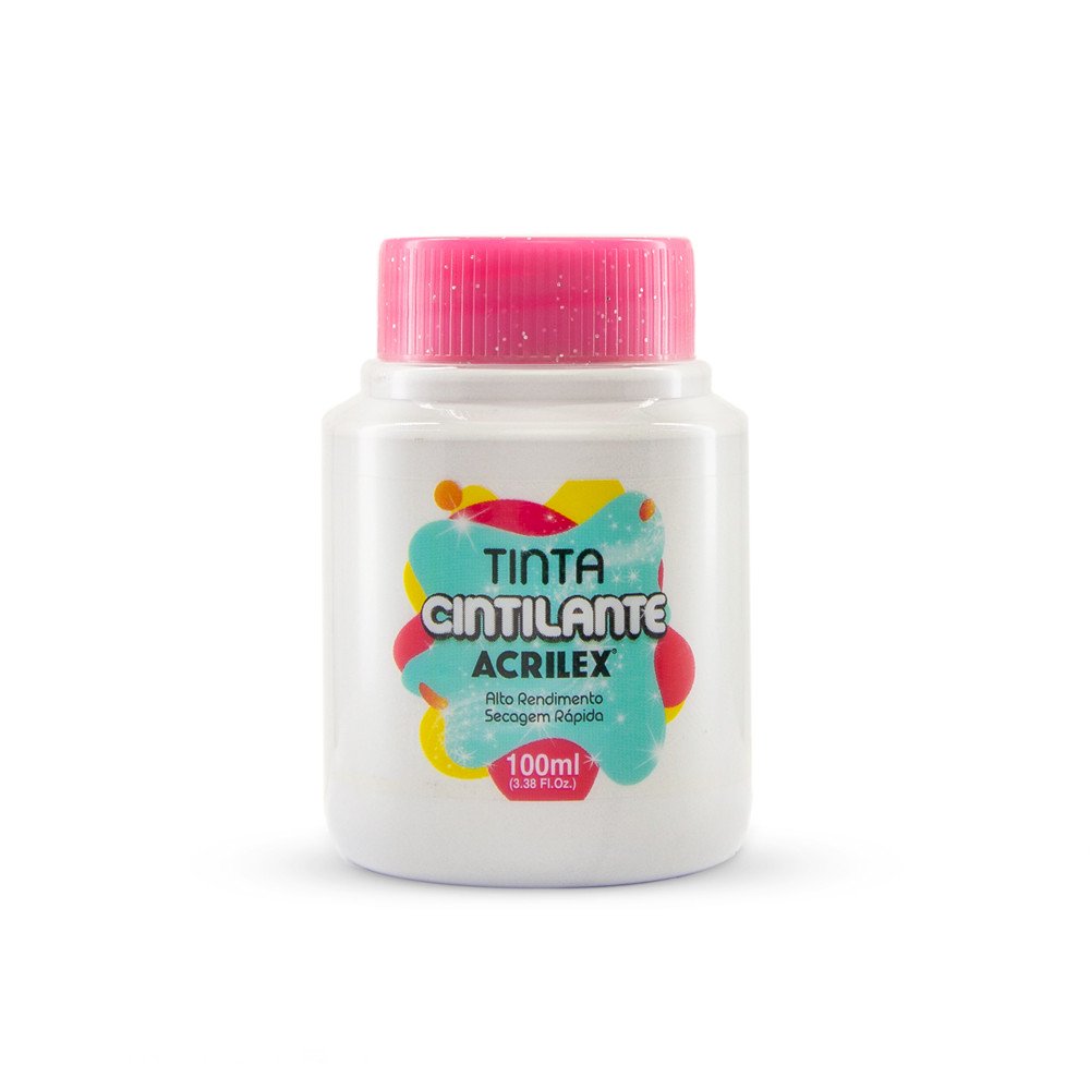 Tinta Cintilante 519-BRANCO Acrilex 100ml