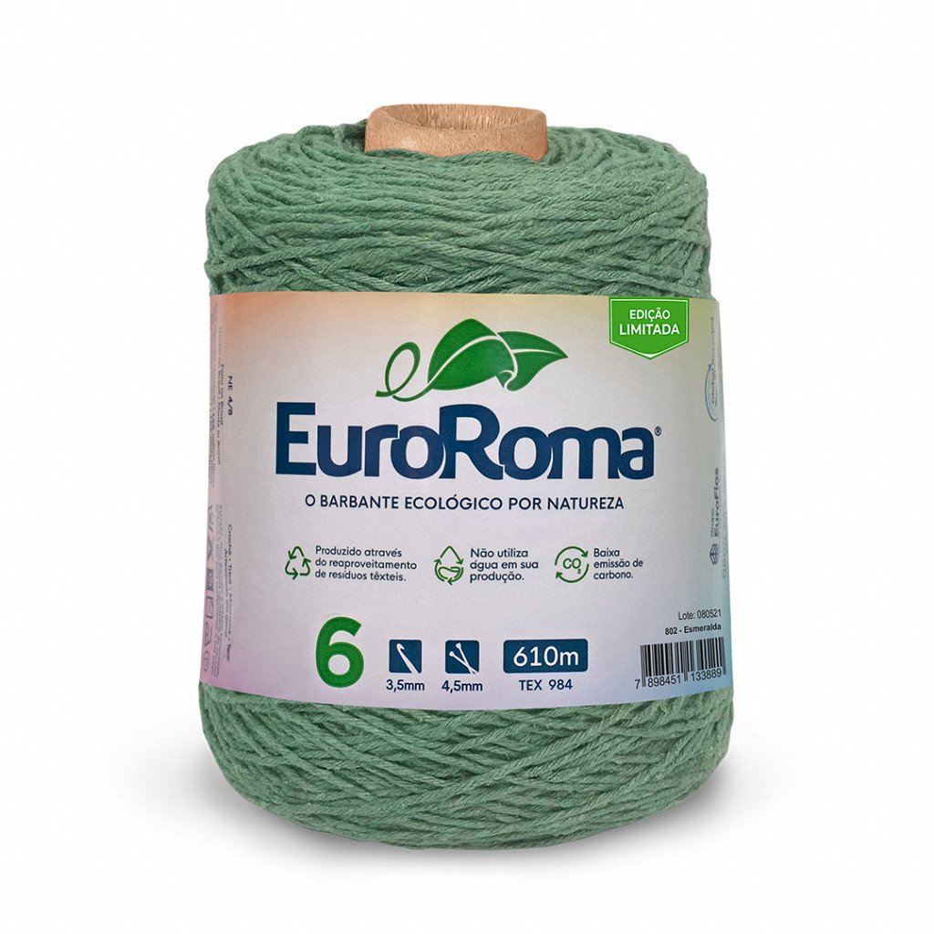 Barbante Euroroma n°6 ESMERALDA 610mt