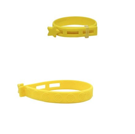 Pulseira Emborrachada AMARELA Ref:2142 16cm 05und