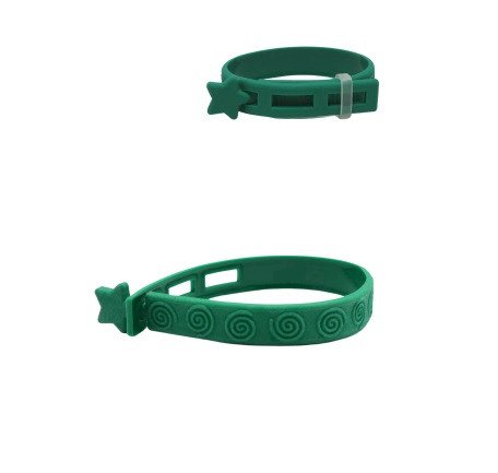Pulseira Emborrachada VERDE Ref:2142 16cm 05und
