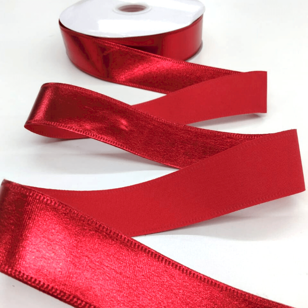 Fita Gorgurão Metalizada n°9 PatImport Ref:24141 VERMELHO 38mm 03mt