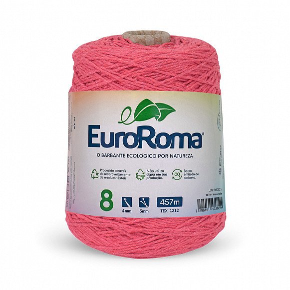 Barbante Euroroma n°8 MELANCIA Cor1070 457mt 600g