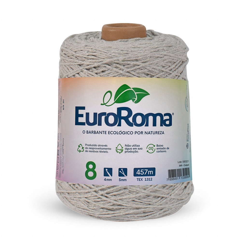 Barbante Euroroma n°8 CAQUI Cor300 457mt 600g