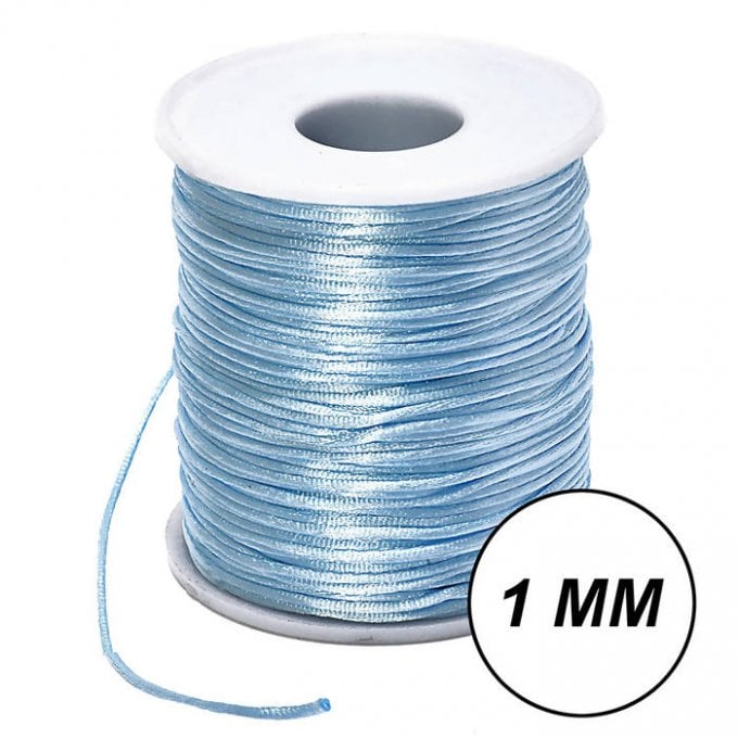 Rabo de rato Cetim NYBC Azul bebê Cor177 1mm 100mt