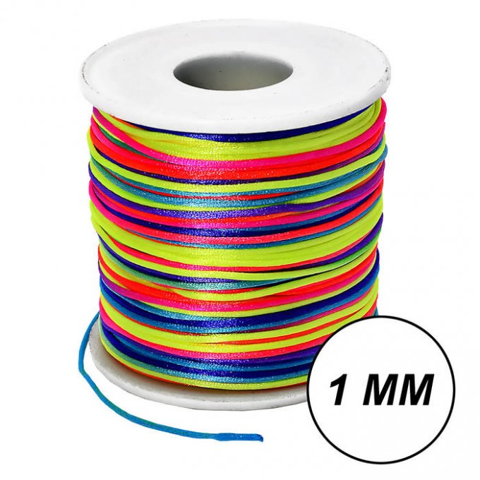 Rabo de rato Cetim NYBC Multicor escuro 1mm 100mt