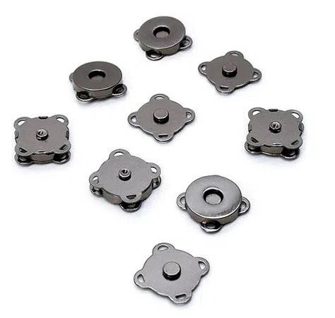 Botão Magnético Costura Circulo Ref:403180 PRETO 14mm 06und