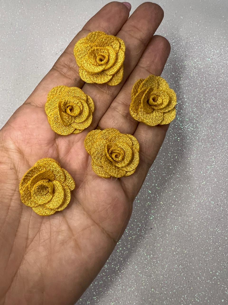 Rosa tecido poliéster 3cm DOURADO Ref:933043 LIMPORT 05und