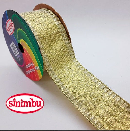 Fita Metalizada Sinimbu ARAMADA Ref:1546 Cor02-OURO 38mm 10mt