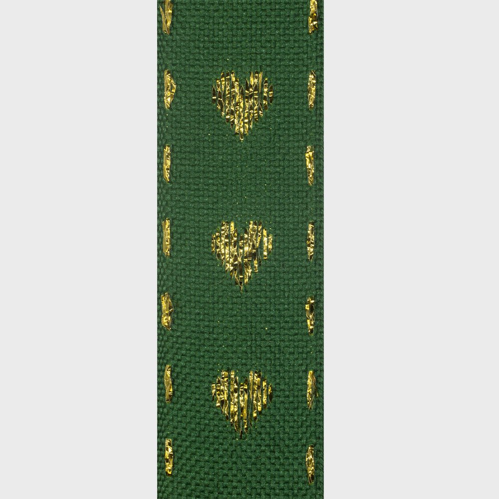 Passafita Falso Marwan Ref:MW-611 CORAÇÃO Cor708-VERDE/OURO 18mm 10mt