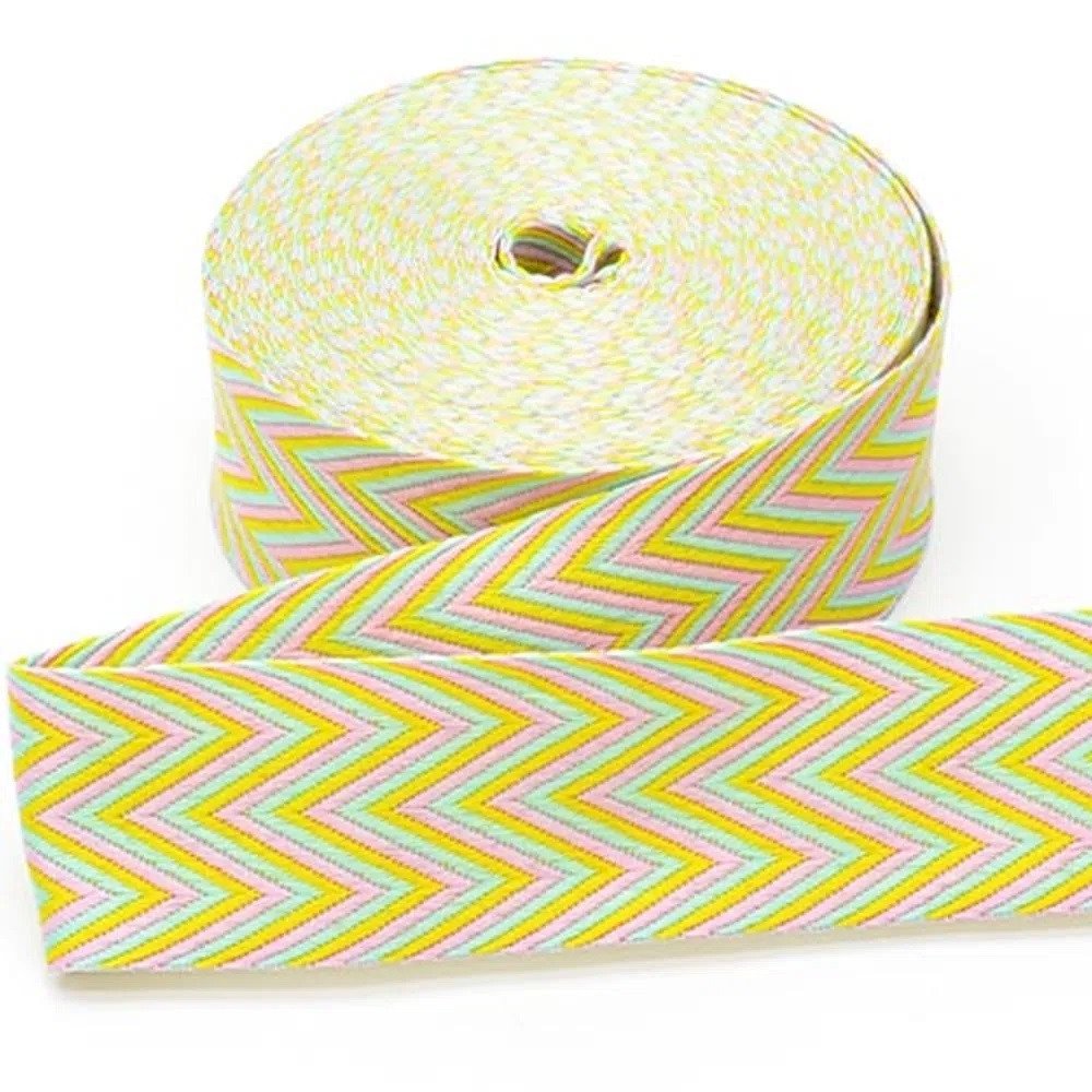 Alça Poliéster Marwan Ref:MW900 Cor901-CHEVRON CANDY 40mm 10mt