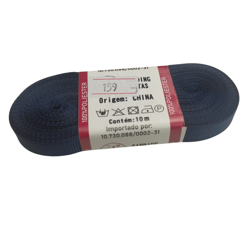 Fita Gorgurão Sanding COR159-AZUL MARINHO 10mm 10mt