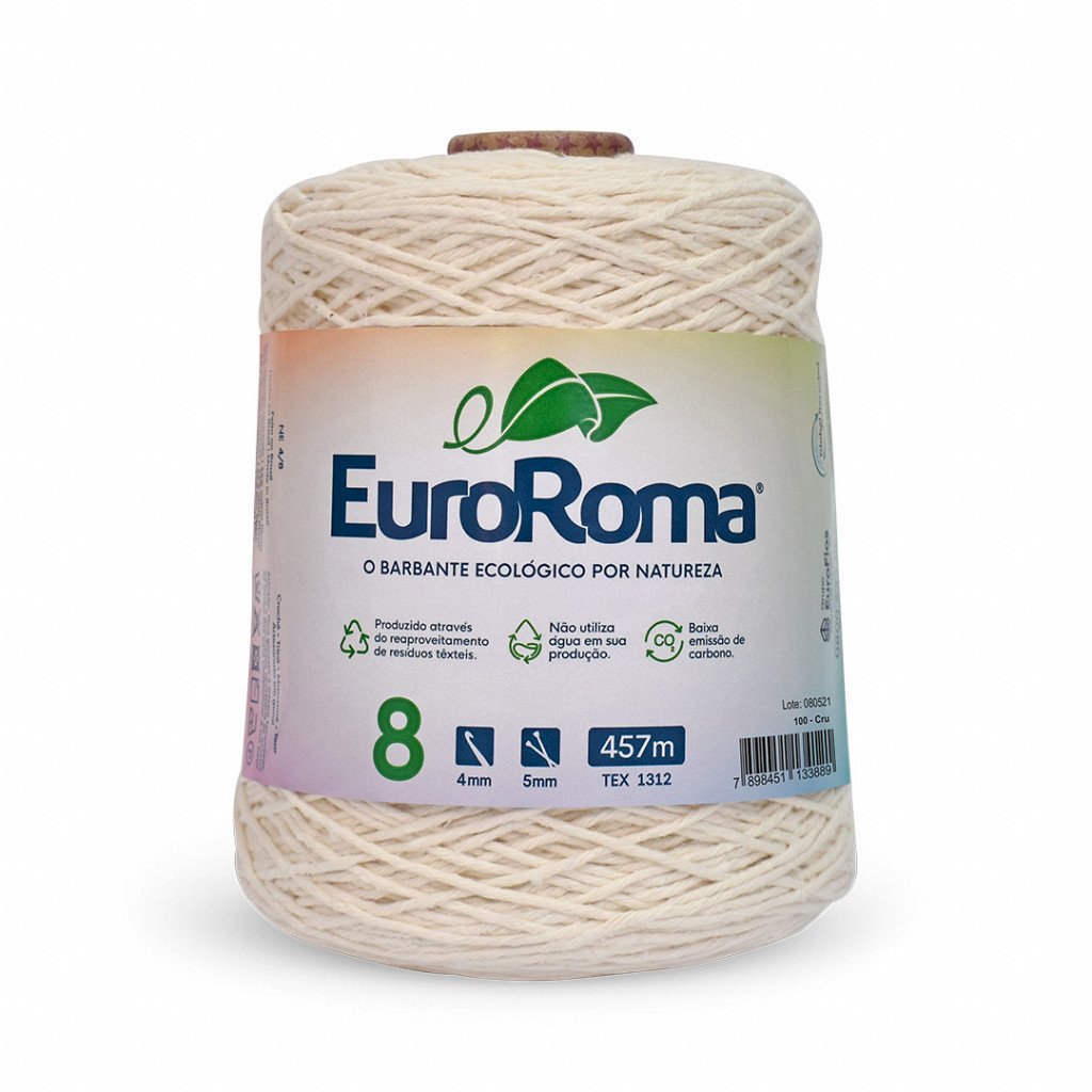 Barbante Euroroma n°8 CRU 457mt 600g
