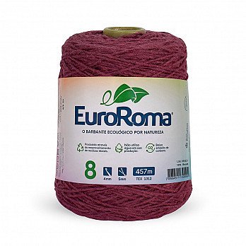Barbante Euroroma n°8 BORDO COR1050 457mt 600g