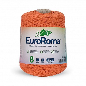 Barbante Euroroma n°8 LARANJA Cor750 457mt 600g