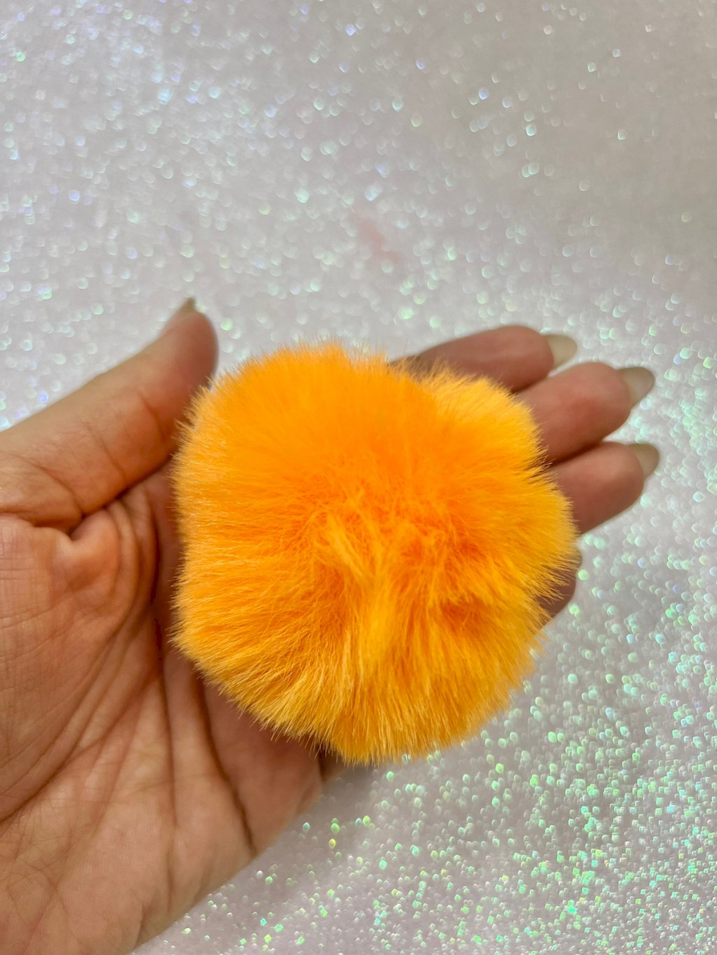 Pompom Pelúcia GG Ref:1606 PatImport LARANJA FLÚOR 70mm