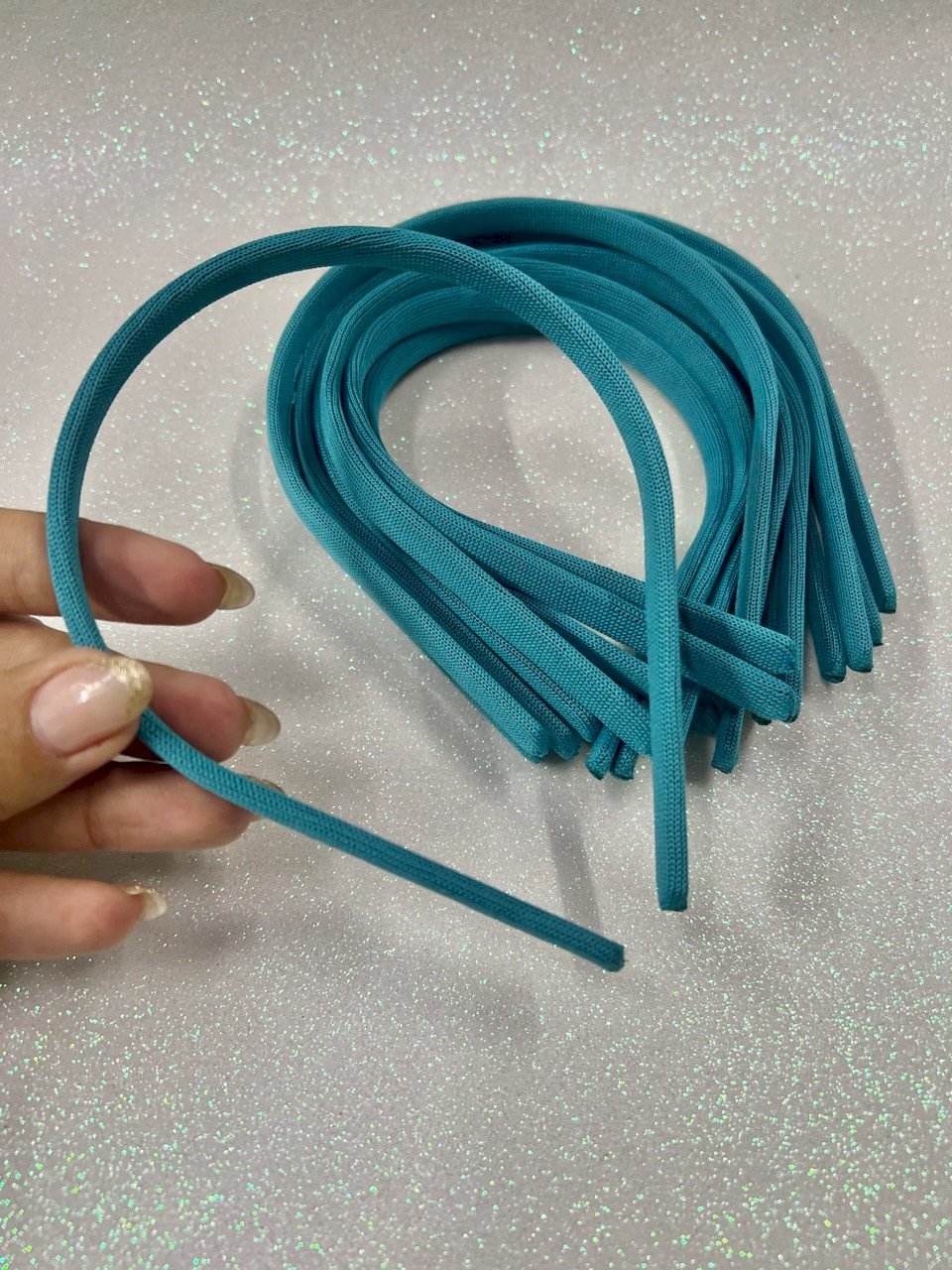 Tiara Encapada Malha AZUL TURQUESA 