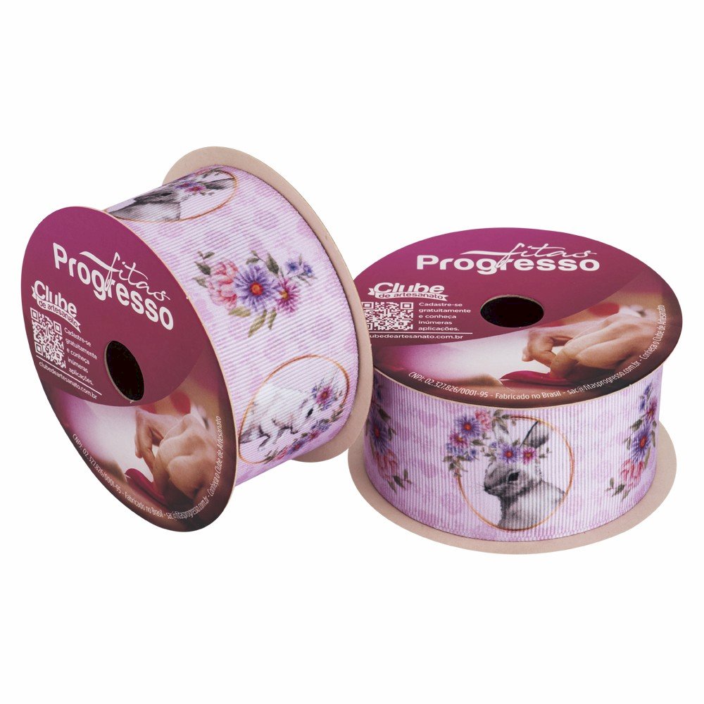 Fita Gorgurão Páscoa Vintage Ref:EGl009TR Progresso Cor011 38mm 10mt