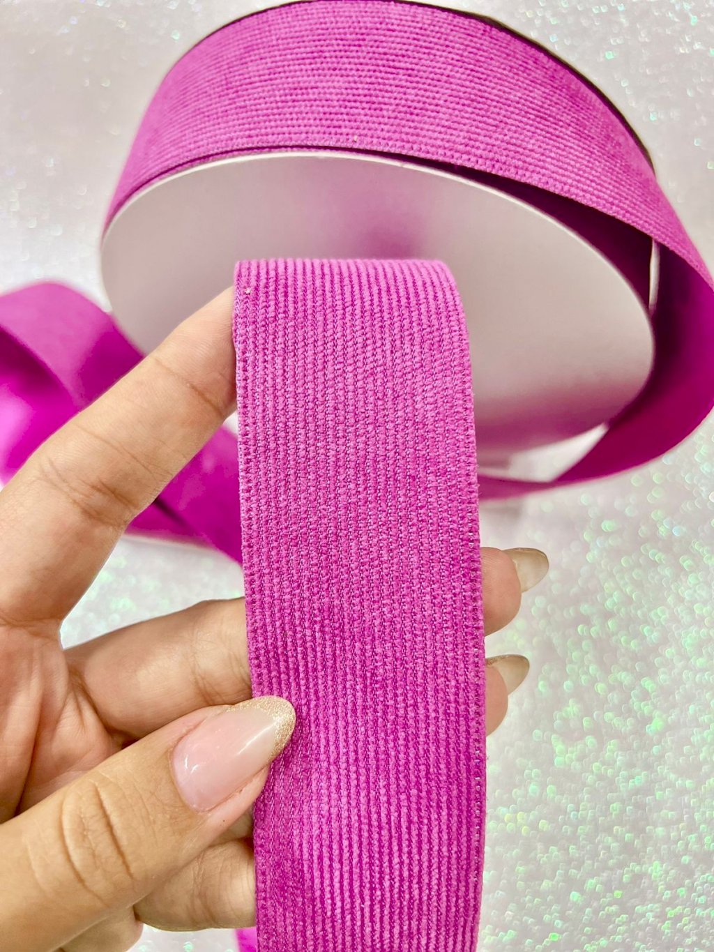 Fita Veludo Cotelê n°9 PatImport Ref:10459 PINK 38mm 03mt