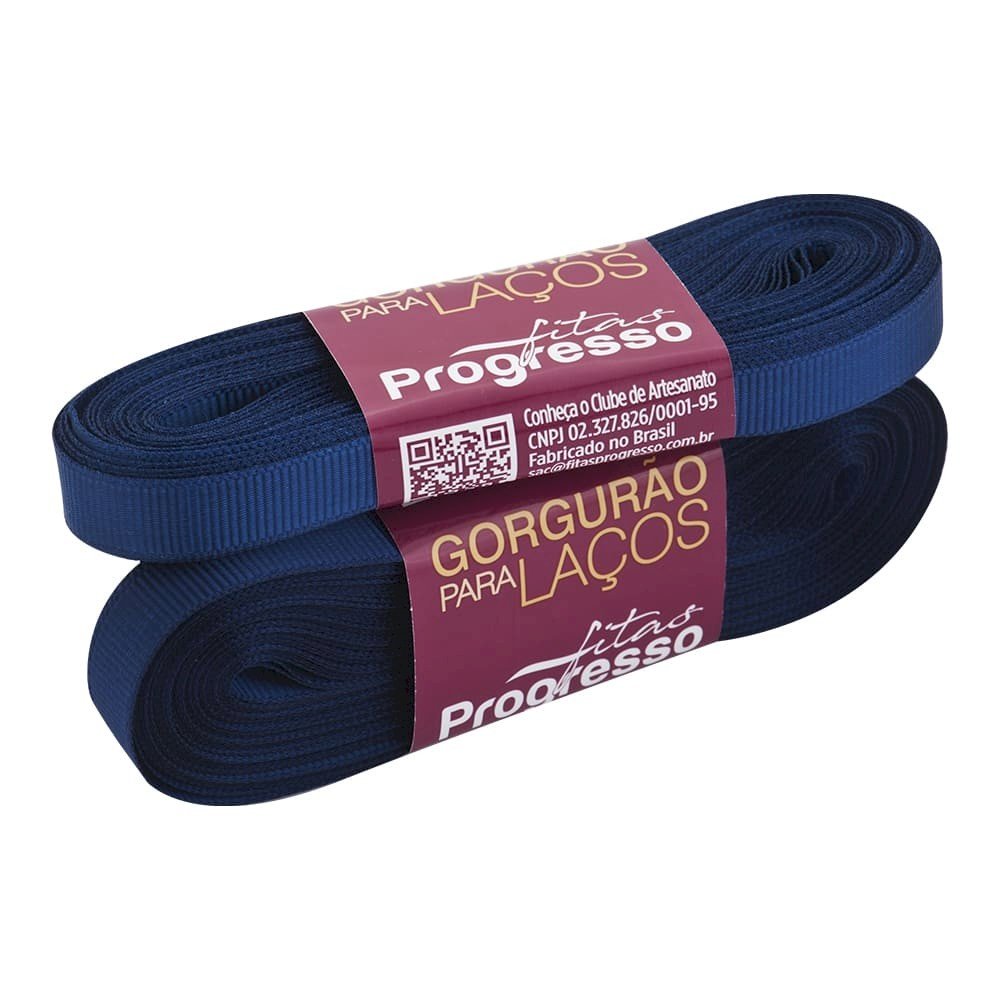 Fita Gorgurão Progresso para Laços Cor215-AZUL MARINHO GL002 10mm 10mt