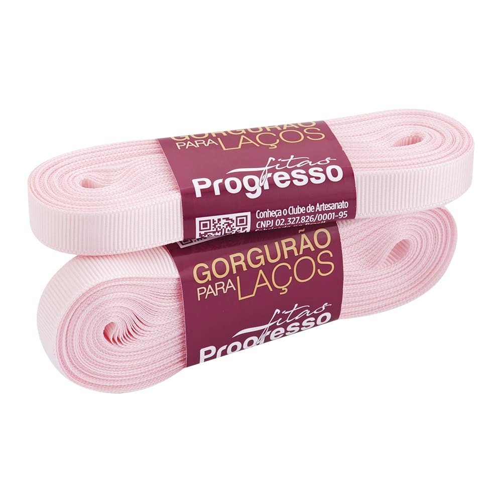 Fita Gorgurão Progresso para Laços Cor206-ROSA CLARO GL002 10mm 10mt