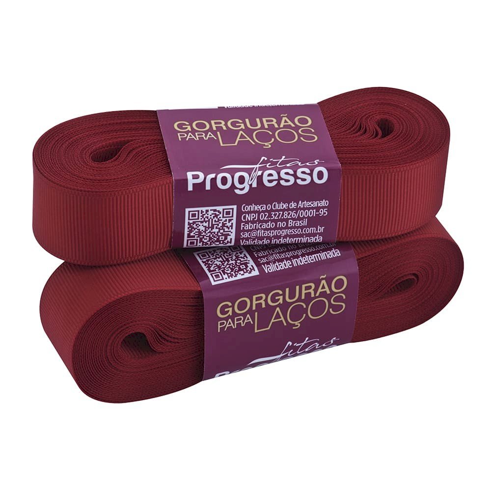 Fita Gorgurão Progresso para Laços Cor209-VERMELHO GL005 22mm 