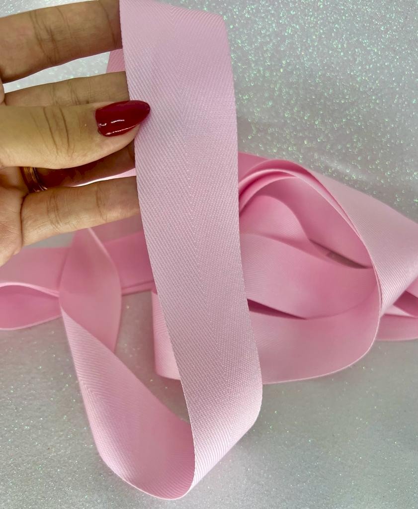 Fita Yama Twill Lisa n°9 Cor123-PEARL PINK 38mm 03mt
