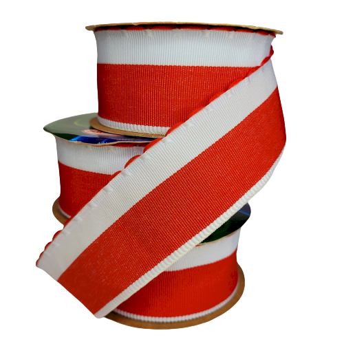 Fita Gorgurão Borda Bico Sinimbu Ref:1900/38 cor04-VERMELHO 38mm 