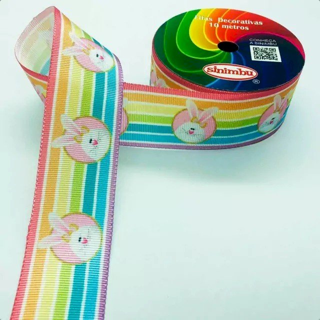 Fita Gorgurão Coelho Listra Sinimbu Ref:1665/38 cor232 38mm 10mt